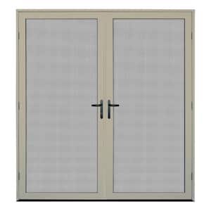 72 in. x 80 in. Almond Surface Mount Ultimate Security Screen Door with Meshtec Screen