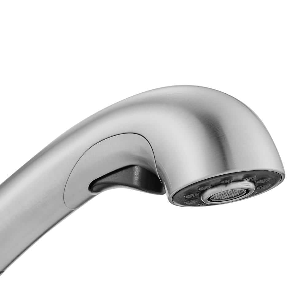 Stainless Steel Single-Handle Pull-Out Kitchen Faucet with TurboSpray