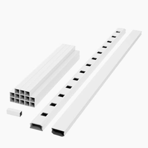 Fiberon ArmorGuard Regency 70 in. x 42 in. White Composite Rail Kit with White Balusters