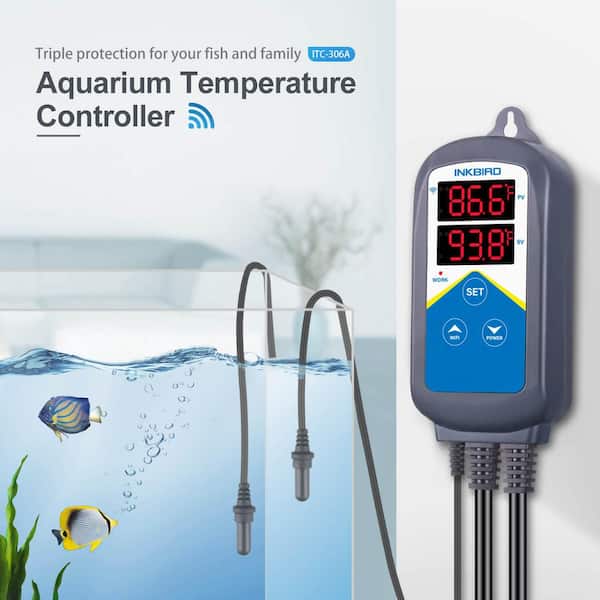 Inkbird WiFi ITC-308 Digital Temperature Controller Aquarium Thermostat for Aquarium Heater and Cooler, with Waterproof Sensor