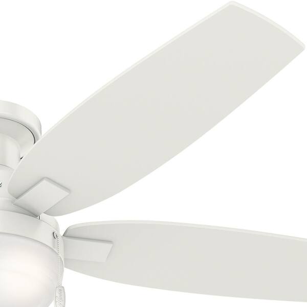 Hunter Duncan 52 In Led Indoor Fresh White Flush Mount Ceiling Fan With Light 59186 The Home Depot Hunter Duncan 52 In Led Indoor Fresh, Hunter Duncan 52 Ceiling Fan