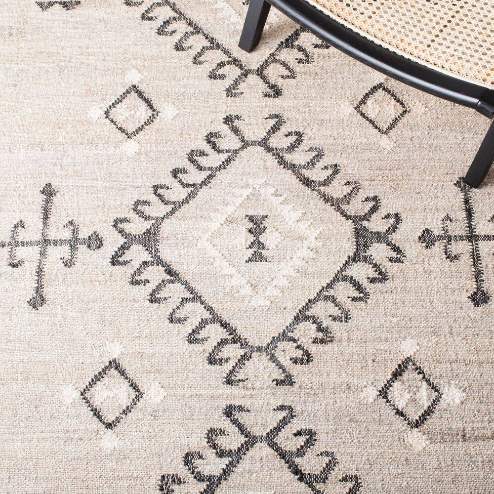Artisan Gray Jute 84" Square Flatweave Area Rug