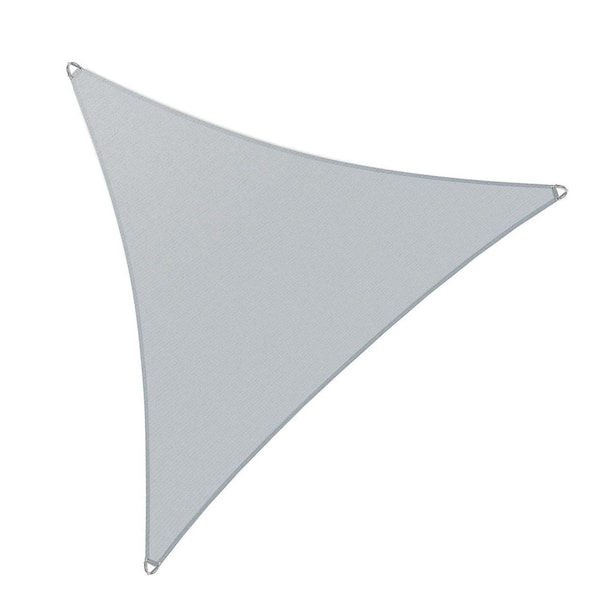 32 ft. x 32 ft. x 32 ft. Triangle Pro Ring Sun Shade Sail 260 GSM Heavy Duty-Gray