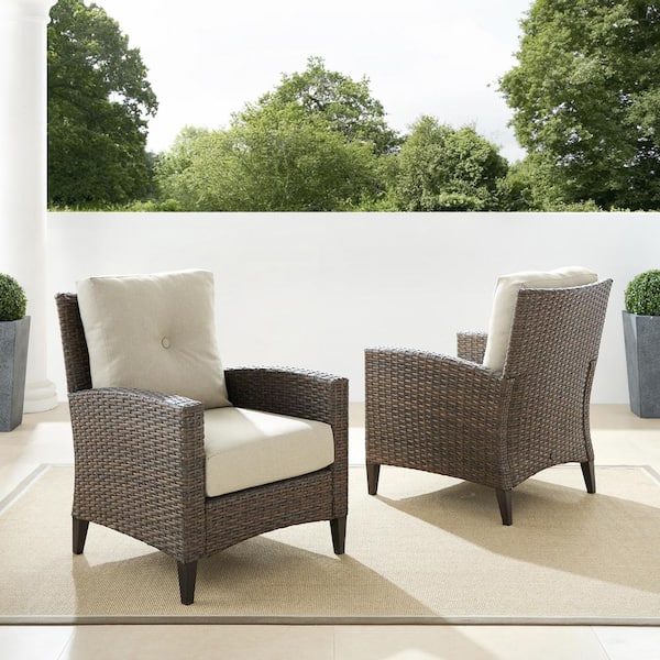 Back Wicker Outdoor Lounge Chair, High Back Wicker Chairs With Cushions