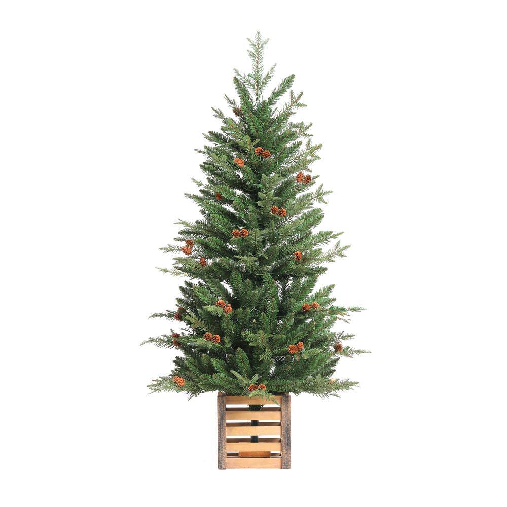4 ft. Pre-Lit LED Battery Operated Asheville Fir Potted Artificial Christmas Tree with 100 Clear Lights price history on PriceWatchPro