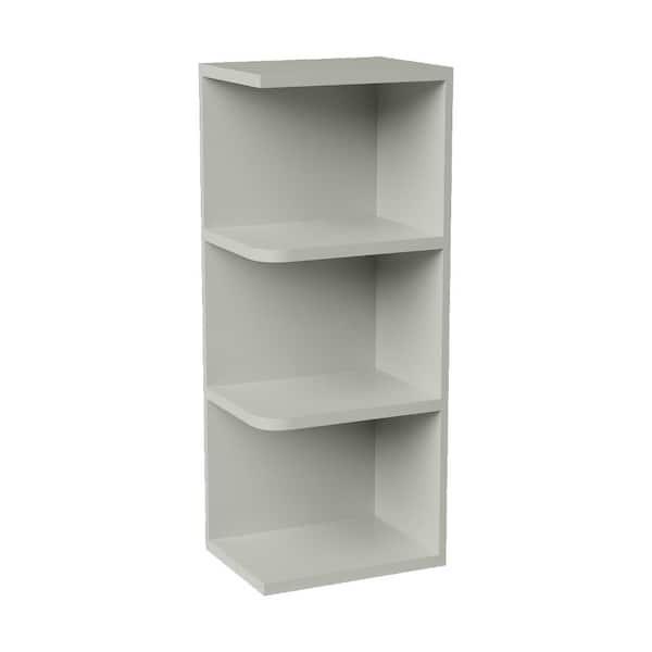 9 in. W x 12 in. D x 30 in. H Ready to Assemble Double Shaker Wall Ending Shelf Kitchen Cabinet in Laguna Grey