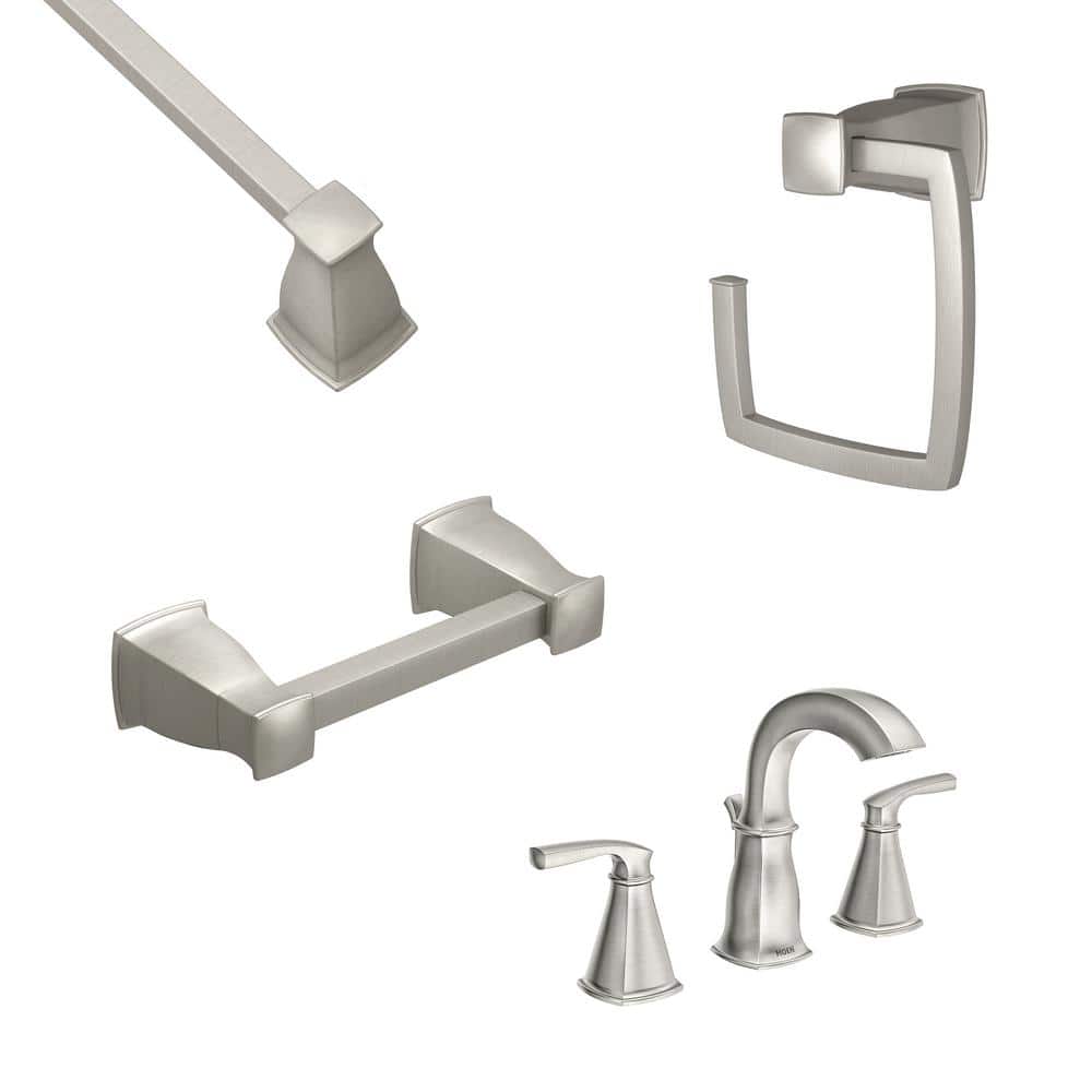 MOEN Hensley 8 in. Widespread 2Handle Bathroom Faucet Combo Kit with