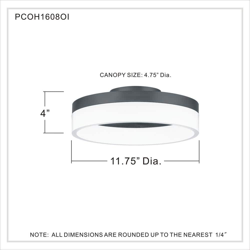 Cohen Halo LED Flush Mount in Oil-Rubbed Bronze with Acrylic Shade
