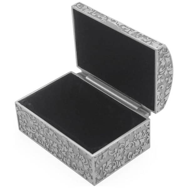 Afoxsos 3.23 x 2.36 x 1.65 in. Small Silver Vintage Metal Alloy