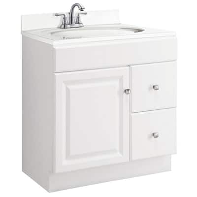 Wyndham 30 in. W x 21 in. D Unassembled Bath Vanity Cabinet Only in White Semi-Gloss