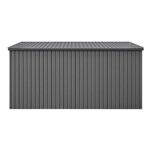 Dark Gray 12 ft. W x 14 ft. D Metal Shed, Outdoor Storage Cabinet with 2 Door (168 sq. ft. )