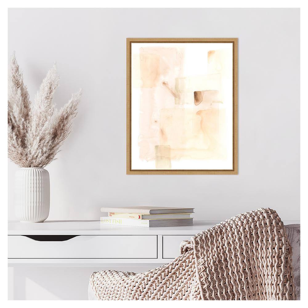 Liquid Chiffon I Beige and Light Brown Canvas Print
