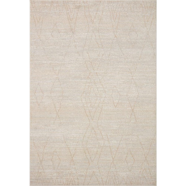 Loloi Kamala Natural/Mist 6'-7" x 9'-6" Transitional Area Rug