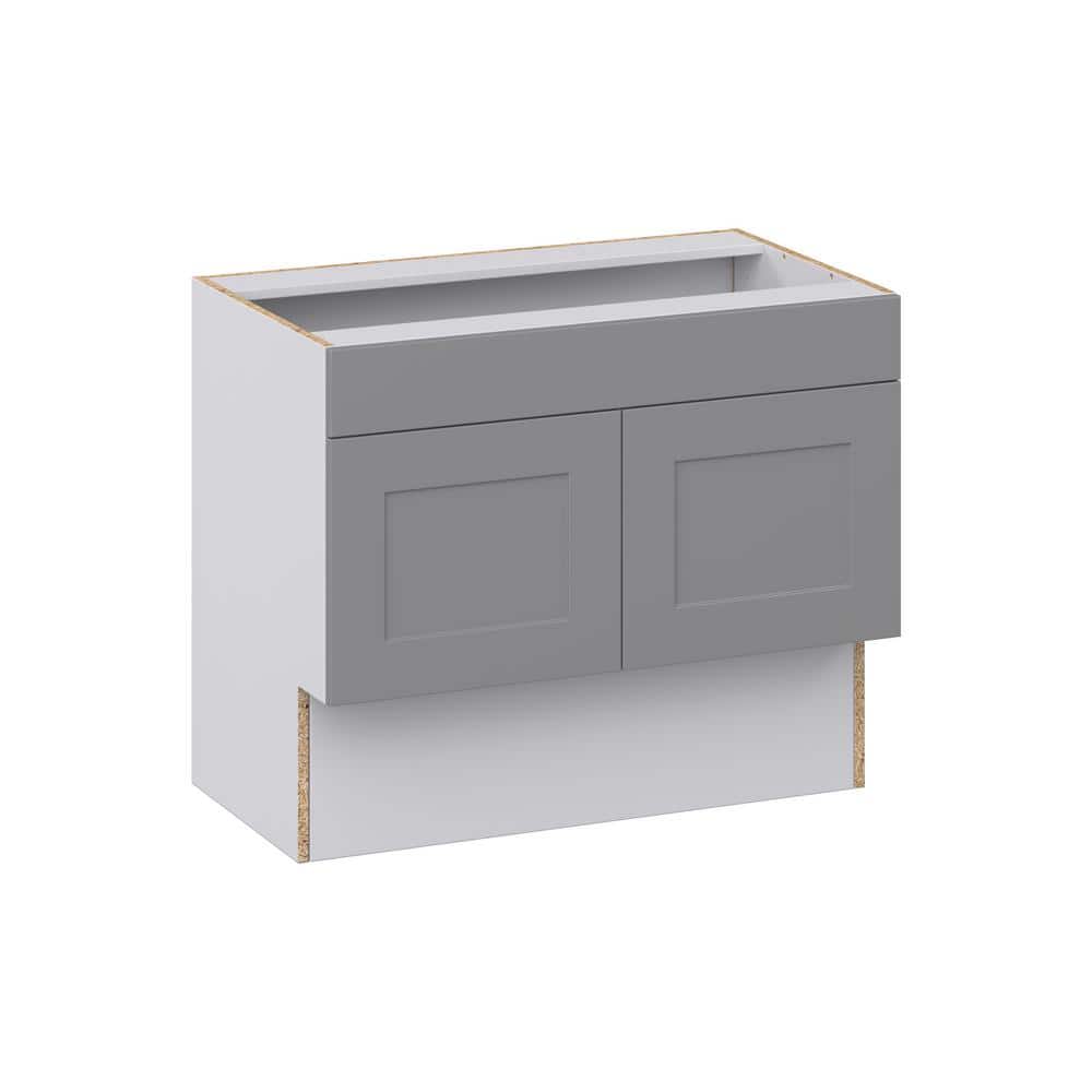 J COLLECTION Bristol Painted Slate Gray Shaker Assembled 36 in.W x30 in ...