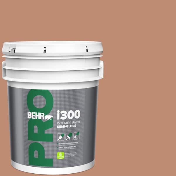 BEHR PRO 5 gal. #230F-5 Suntan Glow Semi-Gloss Interior Paint