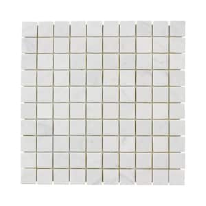 Carrara White 11.75 in. x 11.75 in. Honed Marble Wall and Floor Mosaic Tile (9.59 sq. ft./Case)
