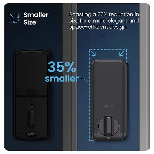 Lockly Vision 2K Video Zeno Matte Black Deadbolt Wi-Fi Doorbell