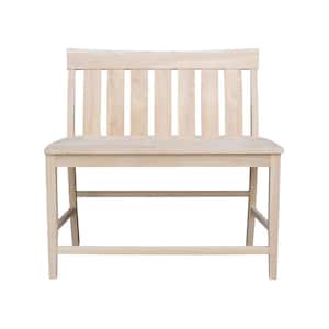 Unfinished Ava 42 in. W Solid Wood Counter-height Bench