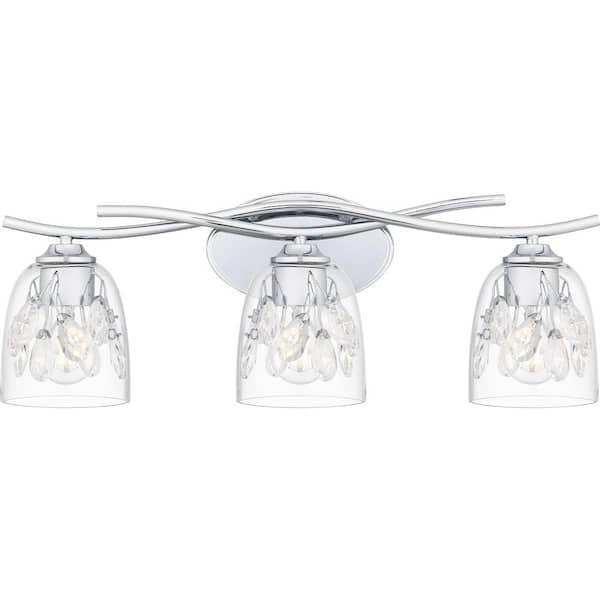 Quoizel Ansley 24 in. 3 Light Polished Chrome Vanity Light