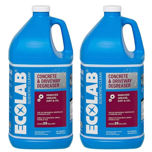 1 Gal. Concrete and Driveway Degreaser Concentrate Pressure Wash Dissolves Grease and Buildup on Brick and Tile (2-Pack)