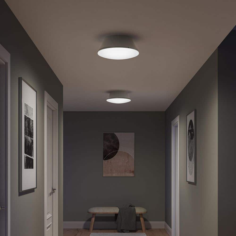 Avra 15 in. Large Round 3-Light Brushed Nickel Transitional Flush Mount Light with Etched White Glass Shade for Bedrooms price history on PriceWatchPro