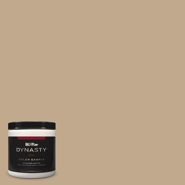 BEHR DYNASTY 8 oz. #BXC-07 Palomino Tan Matte Stain-Blocking Interior/Exterior Paint & Primer Sample