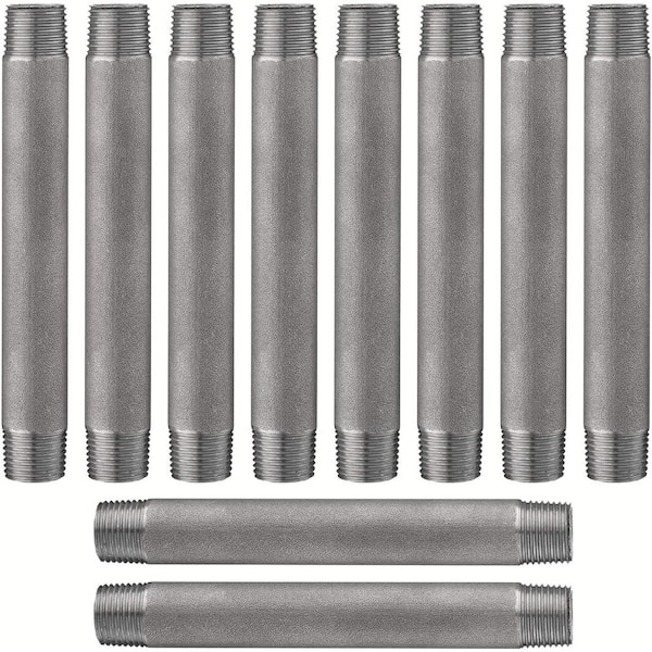 Ironwerks Designs 1/2 in. X 12 in. Sandblast Iron Pipe Nipple (10-Pack)