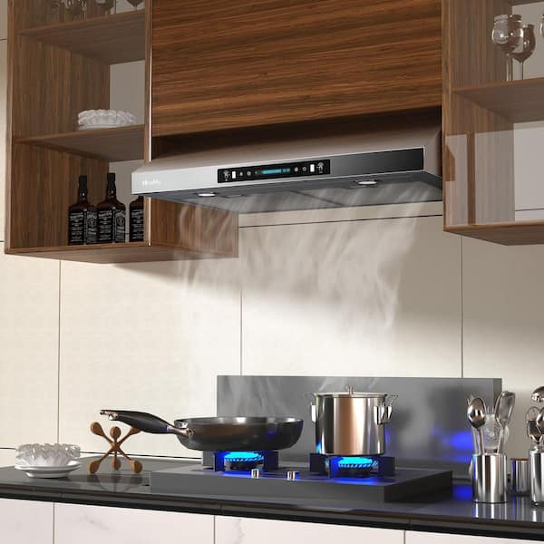 UC-PS18 Under-Cabinet Kitchen Range Hood | Hauslane 30 / Black Stainless Steel