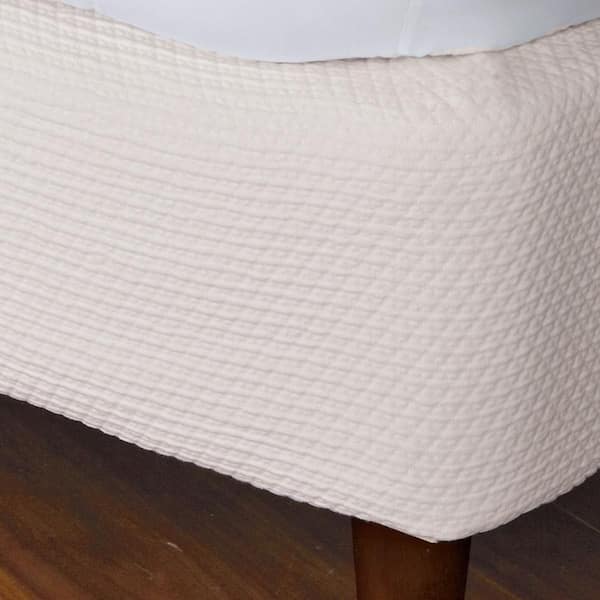 Madelyn Matelasse Cotton Box Spring Cover in Ivory