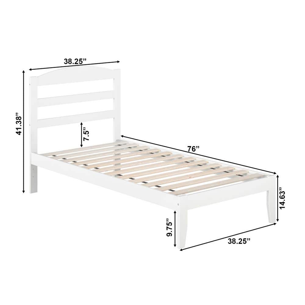 Warren Mission-Style Twin Platform Bed with Wood Frame