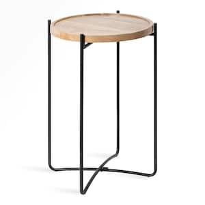 Vale 15.50 in. Natural Round Wood End Table