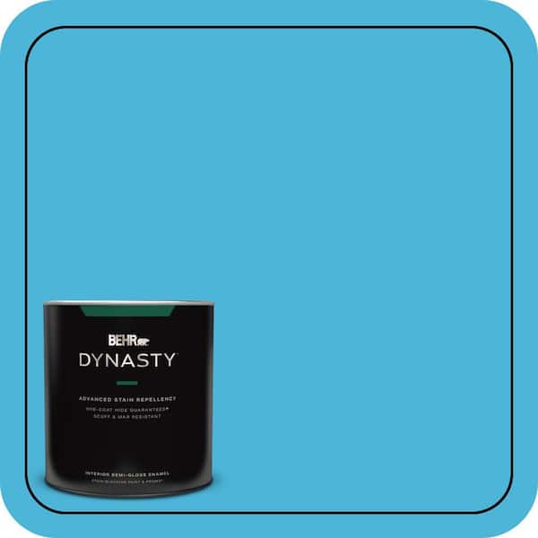 BEHR DYNASTY 1 qt. #P490-4 Aztec Sky Semi-Gloss Enamel Interior Stain-Blocking Paint and Primer