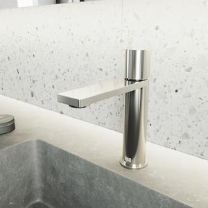 Halsey Single Handle Single-Hole Bathroom Faucet in Brushed Nickel