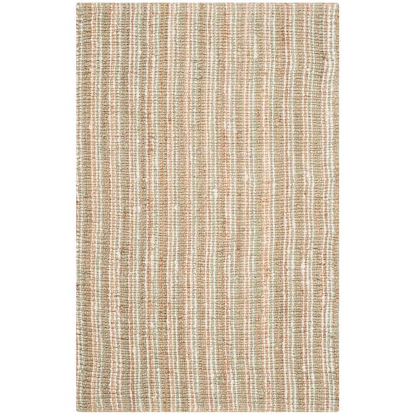 SAFAVIEH Natural Fiber Sage/Beige 4 ft. x 6 ft. Solid Area Rug