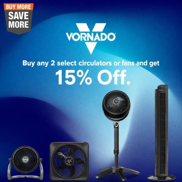 Vornado Strata 18 in. 5-Fan Speeds Floor Fan in Black with