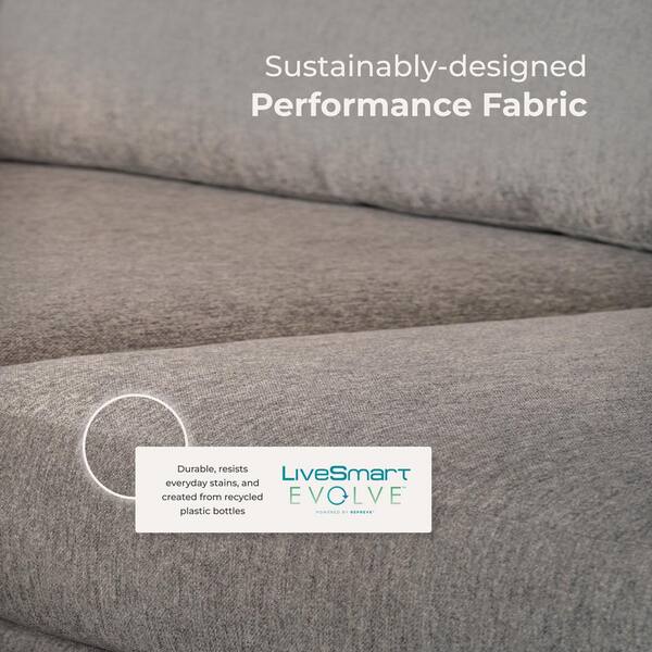FLEXSTEEL Flex Pebble Dark Gray Live Smart Polyester Performance Fabric  Square 31 in. Storage Ottoman 9022092S31302 - The Home Depot