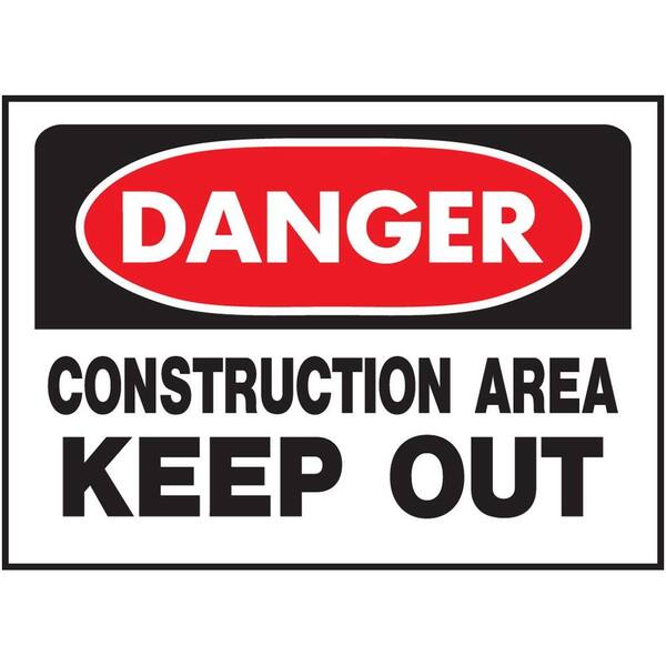 CS58 All Sizes Construction Site Keep Out Plastic Sign or Sticker