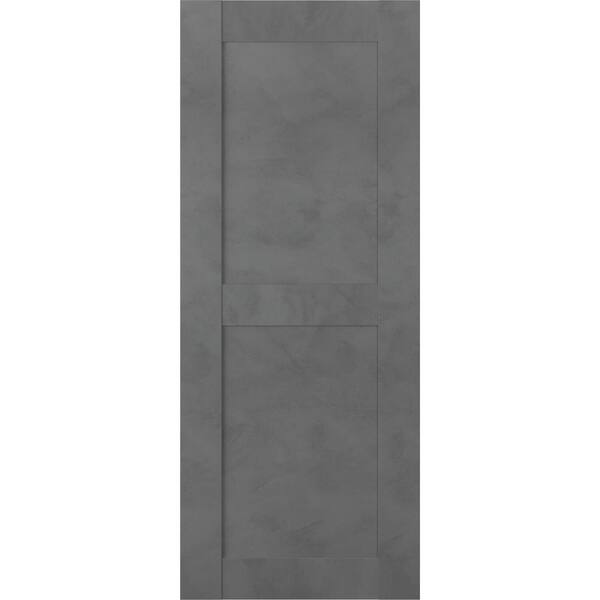 Belldinni 28 in. W x 80 in. H x 1-3/4 in. D 1-Panel Solid Core Vona Dark Urban Prefinished Wood Interior Door Slab