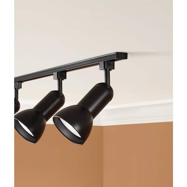 1-Light Black Linear Track Lighting R30/PAR30 Large Step Head