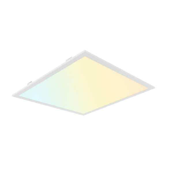 24-PACK 2 ft. x 2 ft. White 2200/3300/4400 Lumens Integrated LED Panel-Light Troffer-Light, 3500/4000/5000K