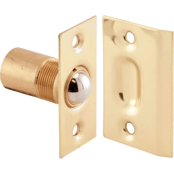 Prime-Line 11/16 in. Solid Brass Housing and Plates w/Steel Ball Catch and Inner Spring for Hinged Doors