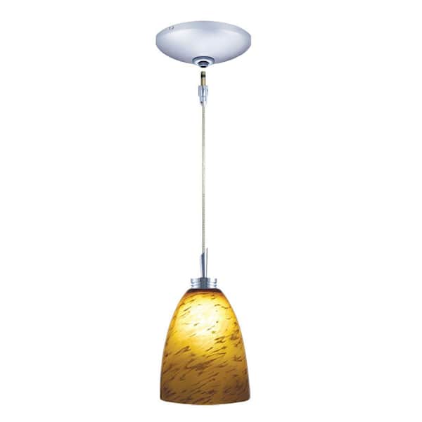 Unbranded Low Voltage Quick Adapt 4 in. x 105-1/4 in. Amaretto Pendant and Chrome Canopy Kit