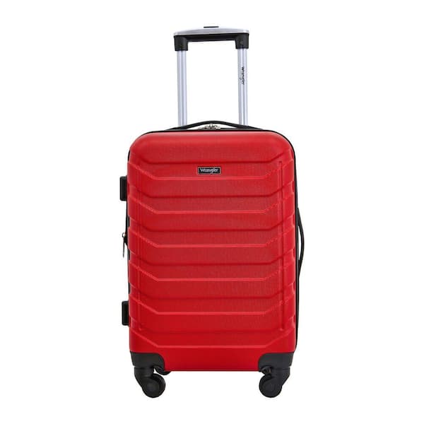 Wrangler 4-Piece Red Hardside Verticals Set and 2-Packing Cubes WR