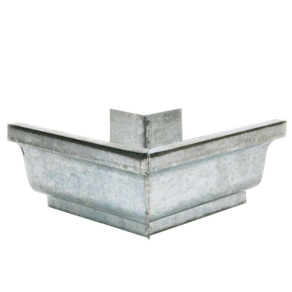 4 in. Mill Finish Galvanized Steel Outside Gutter Miter