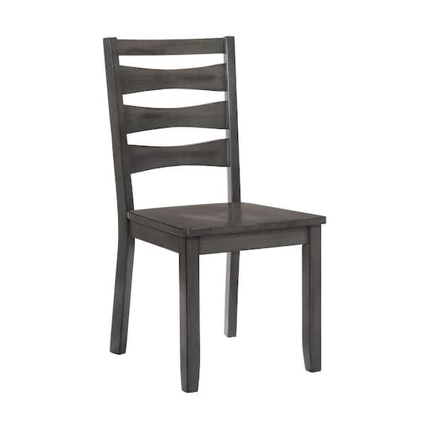 Caprice Gray Transitional Style Side Chair (2-Pack)
