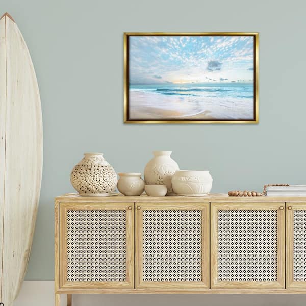 Sun Bleached Ocean Shore by Danita Delimont Gold Floater Frame Nature Graphic Art Print 21 in. x 31 in.