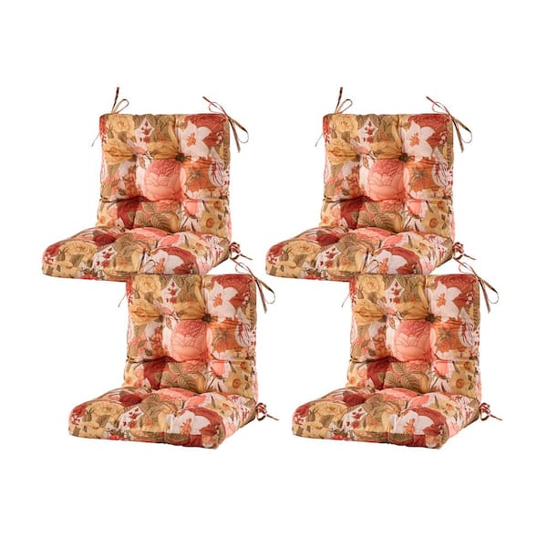 ARTPLAN Seat/Back Outdoor Chair Cushion Patio Cushion Tie Tufted Replacement for Patio Furniture 20 in. x20 in. x4 in.