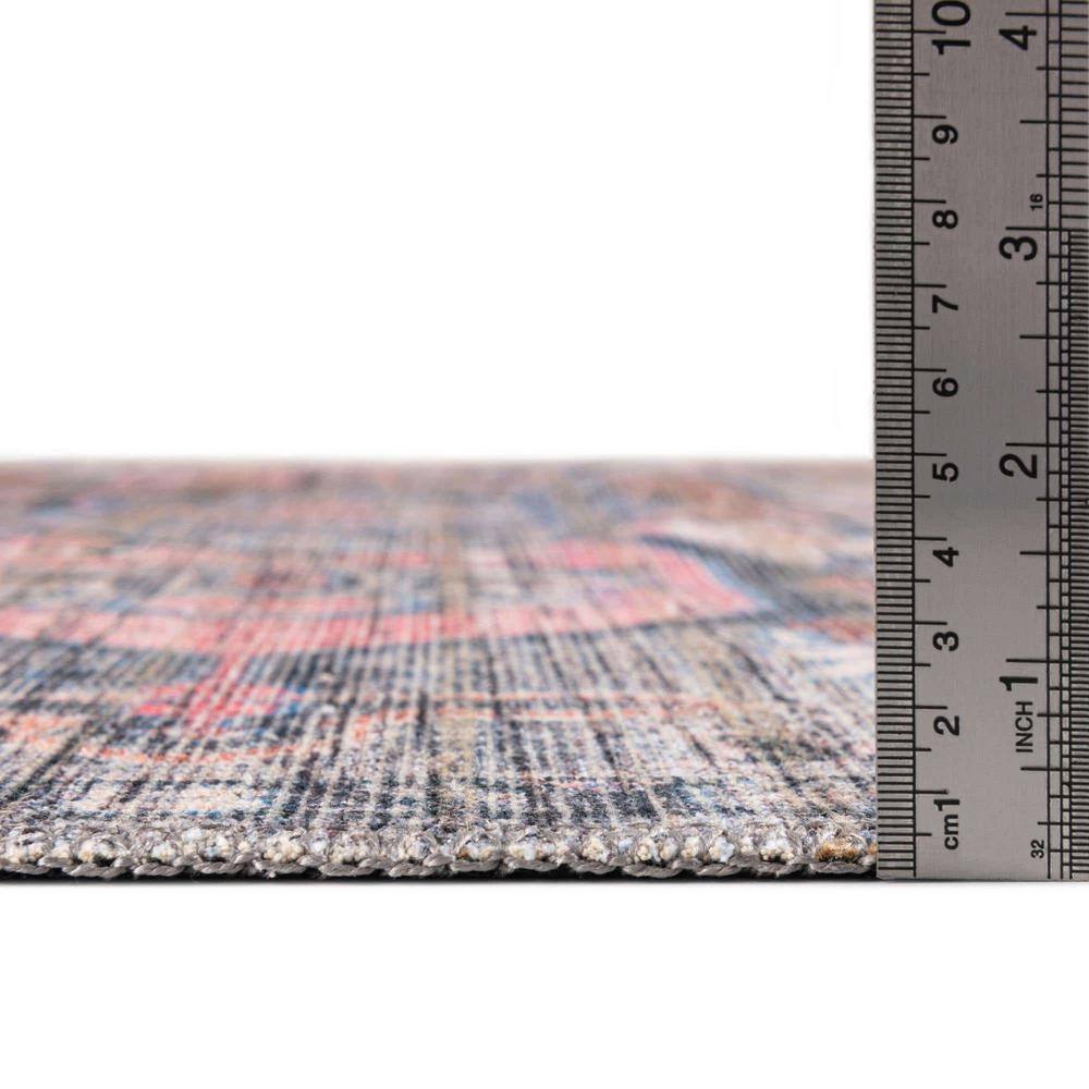 Nostalgia Gem Floral Flatweave Multicolor Synthetic Rug