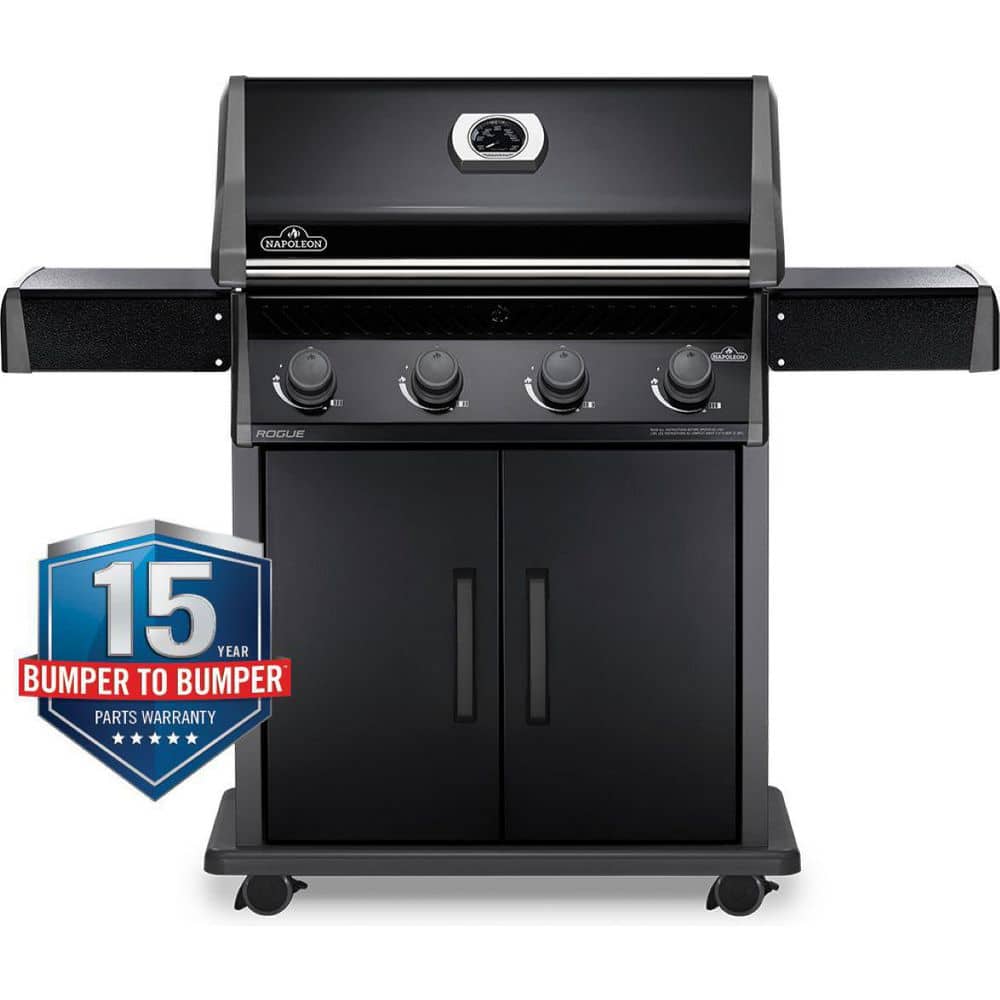 for NAPOLEON Rogue 4-Burner Propane Gas Grill in Black Pg 1 - The Home Depot