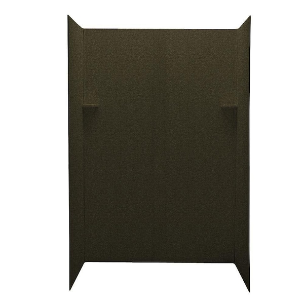 Swanstone Pebble 32 in. x 60 in. x 72 in. Four Piece Easy Up Adhesive Shower Wall Kit in Green Pasture-DISCONTINUED